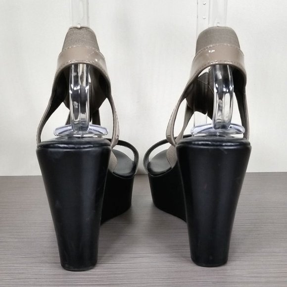 Charles David 'Feature' Wedge Sandal, Taupe, Womens Size 9.5 - Picture 5 of 12